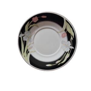 (1) Fairfield Fine China Yung Shen Saucers 6" Floral W/Gold Trim